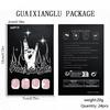24pcs Acrylic False Nail With Short Shape And Glitters Finish Press on Nail For Fashionable Women Nail Decoration