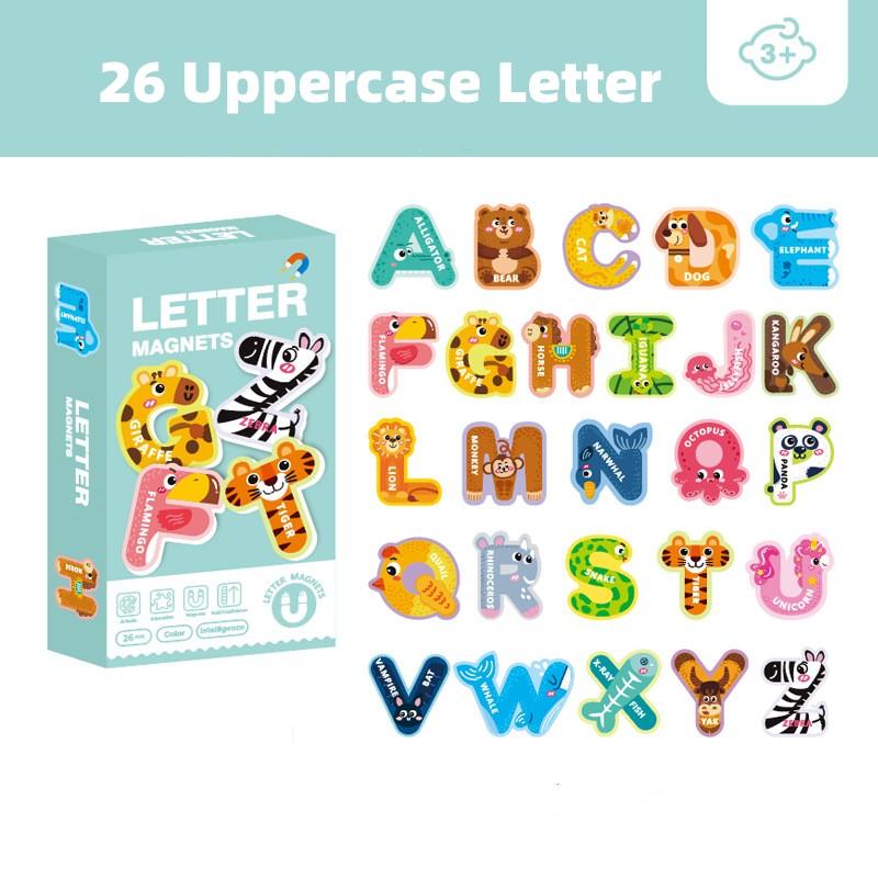

Магнитные буквы для холодильника Милый алфавит с животными 26 прописных букв Обучающие игрушки для малышей 1-3 Идеальный образовательный подарок