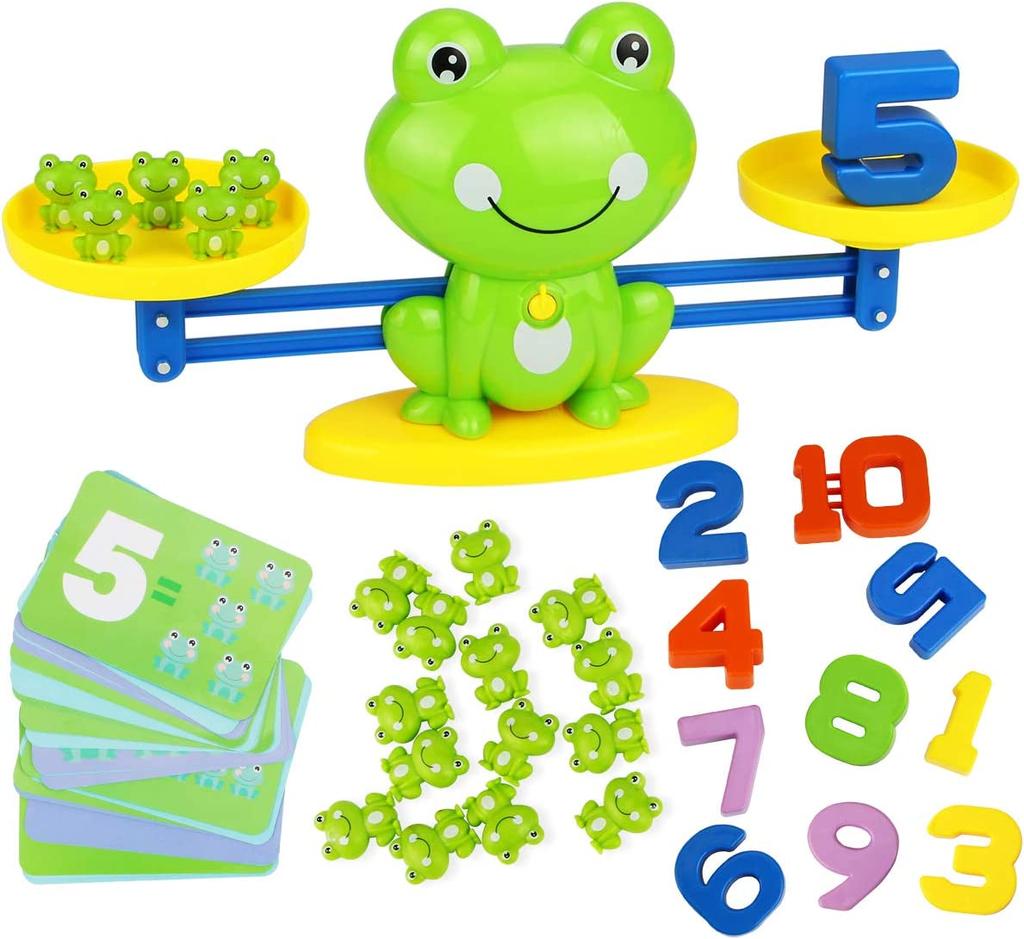 Cool Math Game for Preschoolers Frog Balance Counting Toys for Boys and Girls Educational Number Toy Fun Children's Gift STEM Learning