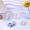 85AD Easter Dessert Molds Easy To Use Silicone Cake Mold Rabbit Baking Utensil Perfect Gift for Pastry Enthusiasts