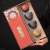 Su's Ceramic Dunhuang Auspicious Lotus Master Teacup Gift Set