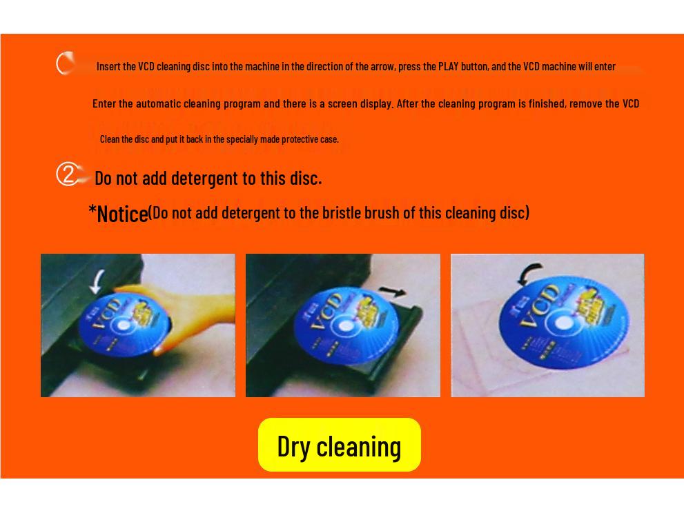CD/DVD/VCD Player Laser Head Cleaner Disc