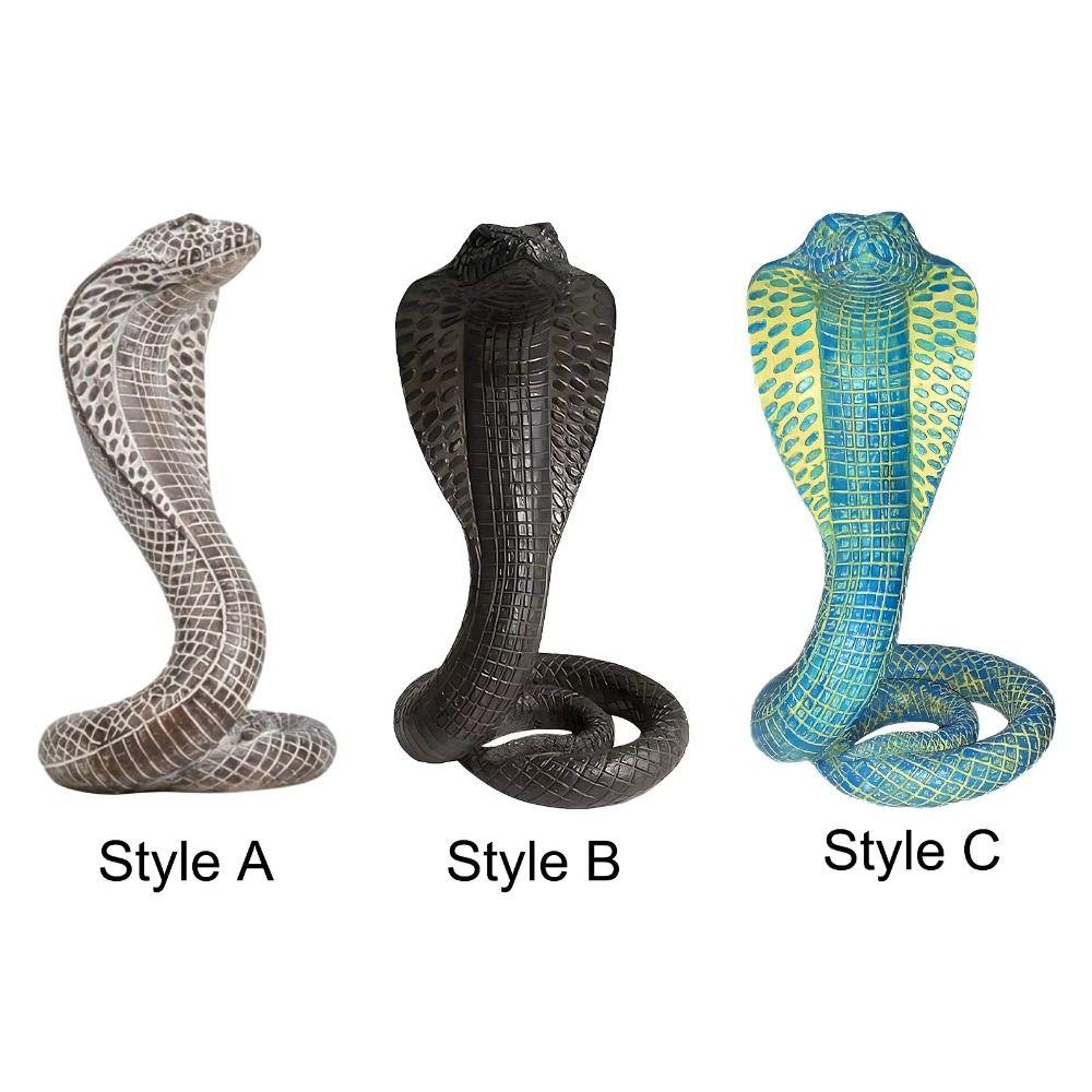Snake Simulated Cobra Figure Lifelike Animal Simulation Model 3D Cobra Model Toy Christmas