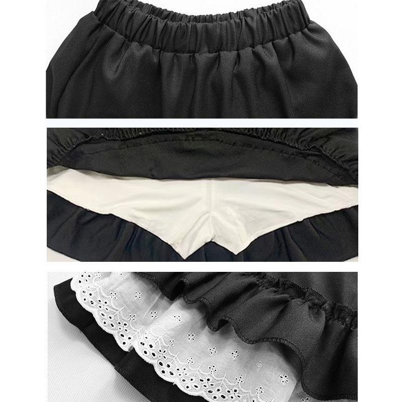 Mini Skirts Women Lace Ruffle Japanese Kawaii