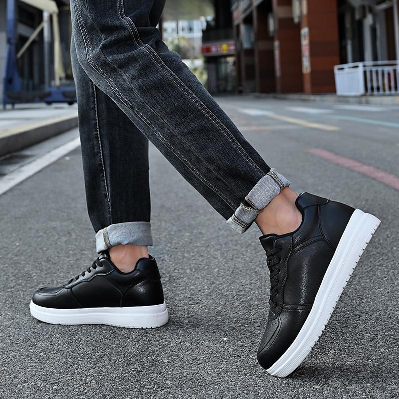Fashion Fashion Comfortable Footwear Tenis Mens Shoes Genuine Leather Men Casual Shoes Brand High quality Men's leather White Sneakers