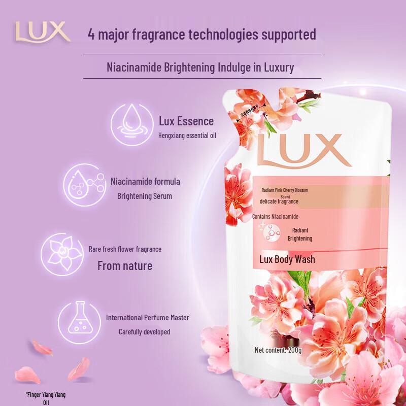 lux Radiant Skin Pink Cherry Blossom Shower Gel Refill