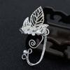Chic Hollowed Non piercing Leaf Jewelry Flower Pearl Earrings Ear Clip Ear Cuff Fashion Accessories