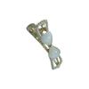 Cremefarbene Katzenaugen Schleife Haarspange - Retro Blume Hohl Damen Krallenclip Kopfschmuck Accessoire
