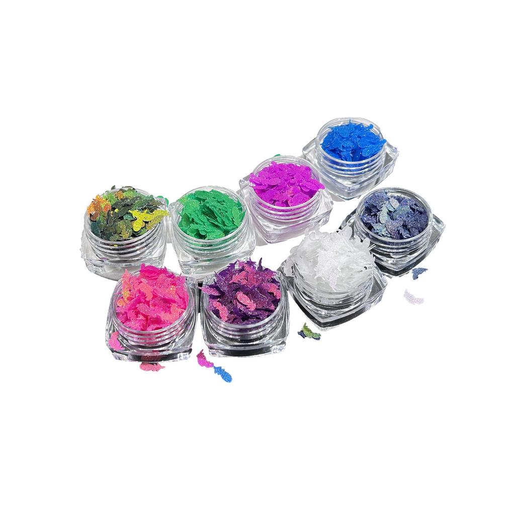 Aurora Borealis Reflective Crushed Diamond Nail Art Sequins Glitter Crystal Explosion 