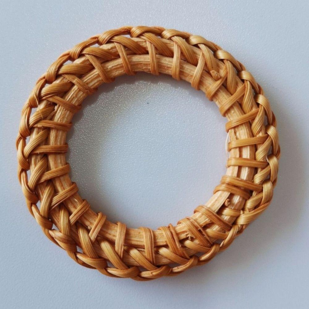 Boho Style Bohemian Rattan Napkin Rings Woven Texture Dinner Serviette Holder Tabletop Decor