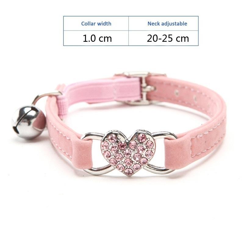 Cat Collar with Bell Necklace for Cat Strap Kitten Collar Breakaway Dog Collar Anti-strangling Armrests for Cat Necklace MBO05