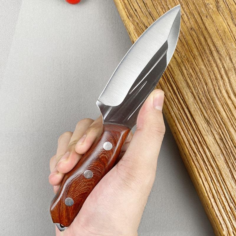 Stainless Steel Boning Knife Butcher Fish Fruit Vegetable Cutter Cleaver Kitchen Knives with Sheath