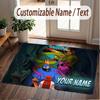 Custom Name Text Crystal Velvet Rug,Rainbow Friends Soft Plush Decorative Non Slip Floor Carpet