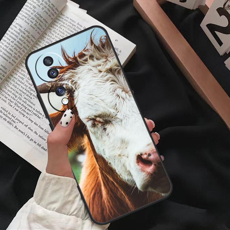 Funny Cow Face Case For Honor 90 Lite Magic 5 Pro 70 50 10 Honor X8 X7 X9 X9a X8a X7a X6a 9X 8X Back Cover