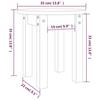 VidaXL Table basse Blanc Ø 35x35 cm Bois massif de pin 822338