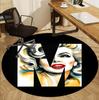 Marilyn Monroe Patroon Rond Tapijt, Binnen/Buiten Mat, voor Picknick, Speelkamer, Slaapkamer, Kantoor, Woonkamer, Huisdecoratie Tapijt, Verjaardagscadeau
