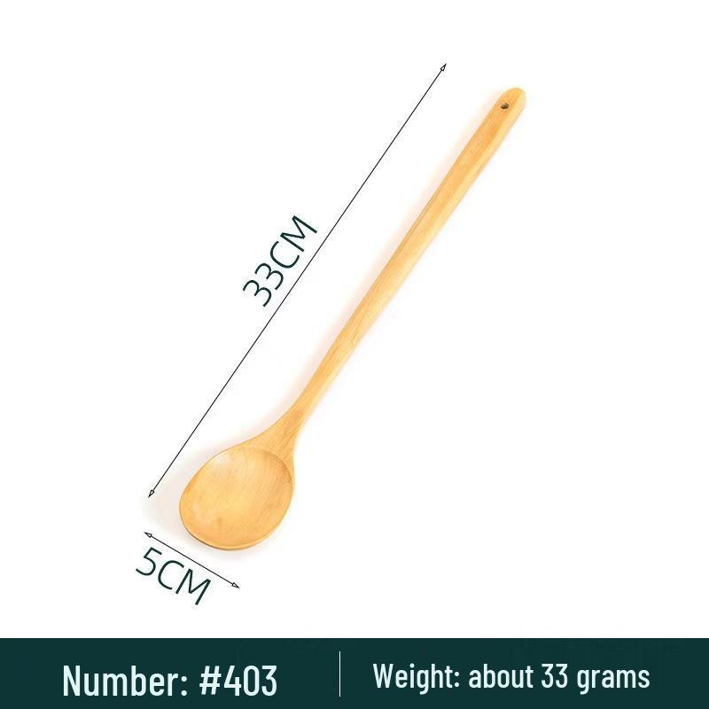 Long Handle Wooden Spoon - Japanese Korean Style for Seasoning, Honey, Stirring, and Coffee - Thin Handle Tableware.