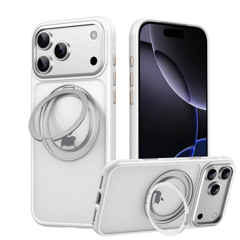 Dot Matrix Gear Decompression 360 Piovt Shell For iPhone 17 Pro Max Phone Case iPhone17Air Magnetic Bracket With Damping Sound