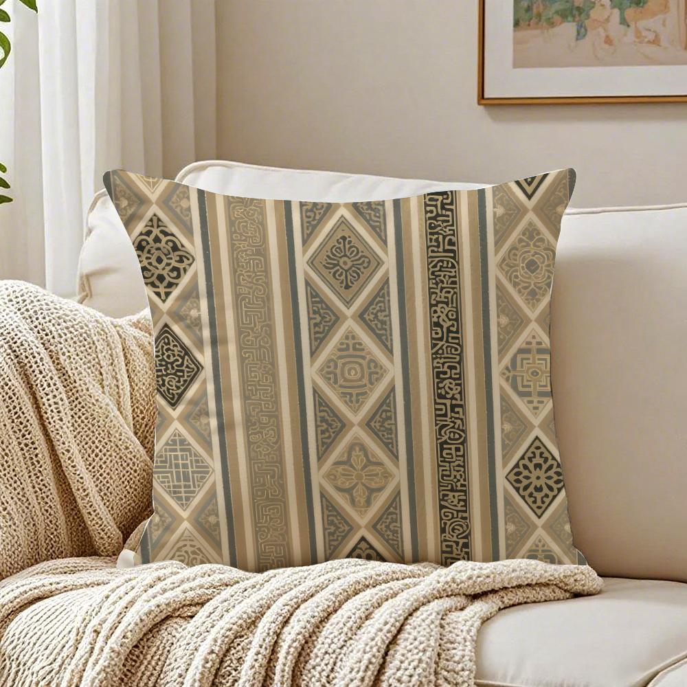 simple Elegant Retro check pattern Cushion Cover Pillowcase Antidustmite living Room Sofa Decor Cushion Room