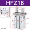 Cylinder HFZ6 HFZ10 HFZ16 HFZ20 HFZ25 HFZ32 HFZ40 HFZ Parallel Style Pneumatic Air Gripper Double Acting Gripper