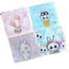 Cute Cartoon Labubu Transparent Self-Sealing Storage Bag for Jewelry and Materials