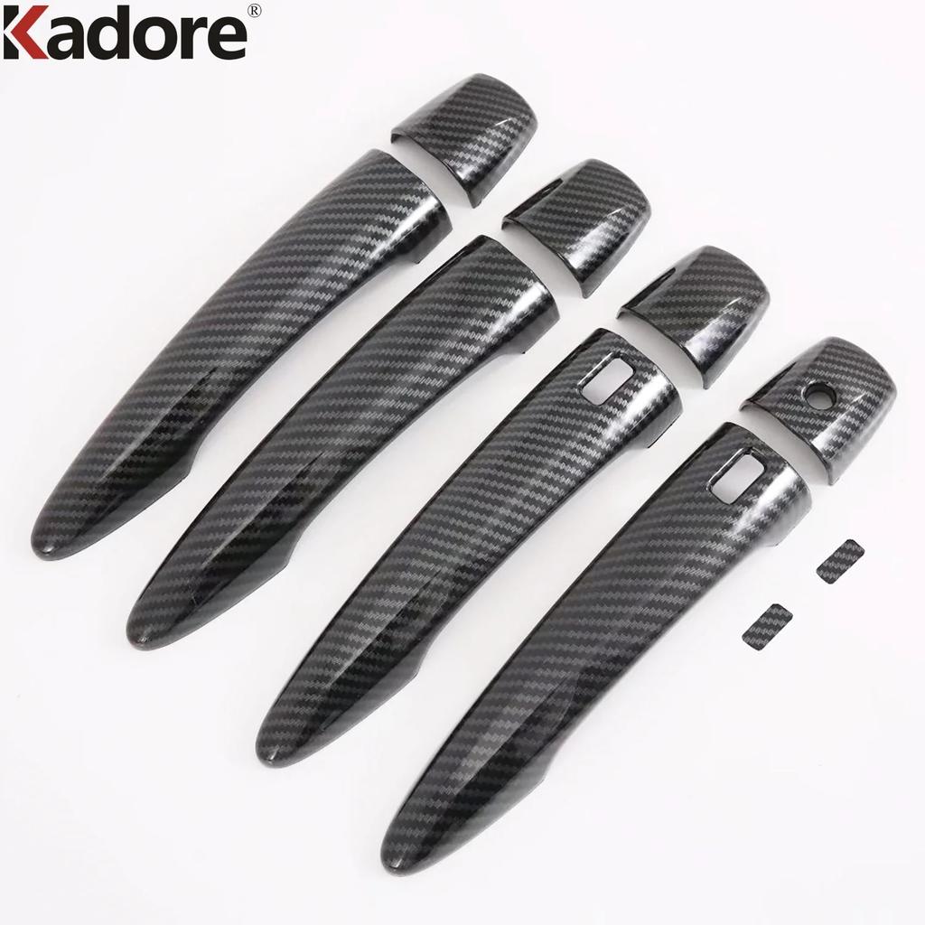 For Nissan X-trail Rogue T33    2024 Carbon Fiber Car Side Door Handle Cover Trim Catch Cap Overlay Accessories