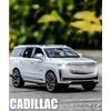 1/32 Scale Cadillac Escalade Off-road Vehicle Simulation Diecast Metal Alloy Model Car Sound Light Pull Back Collection Toy Gifts