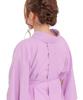 KYOETSU Cool Pass Summer Wear with Collar Size Women's Two-Piece Undershirt, Washable, (Compatible Stiffeners, Wisteria, L)
