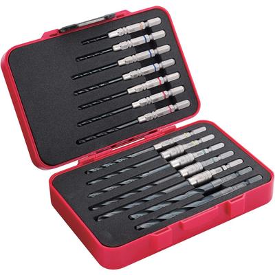 VESSEL AMD14S Metalworking Drill In a Special Box Set, 14-Piece Set,