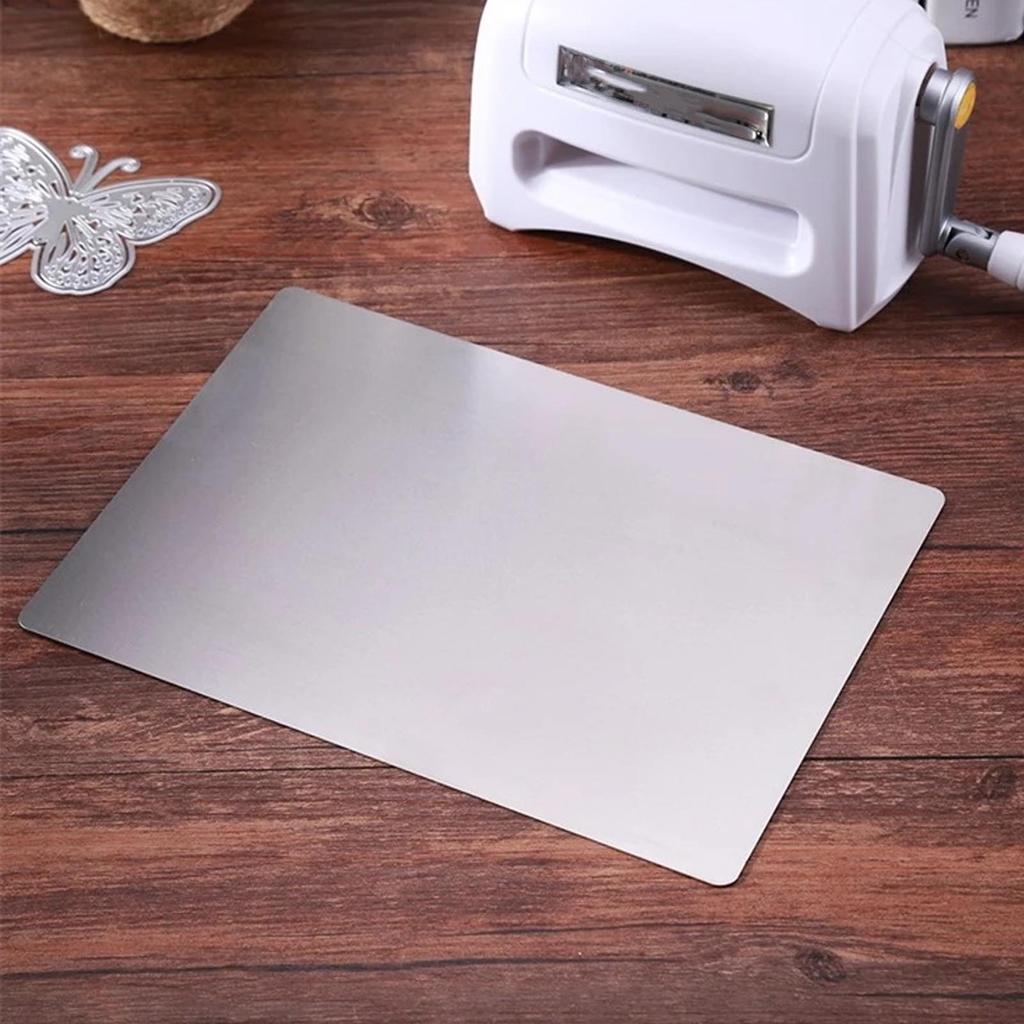 Schneidmaschine Edelstahl Metall Adapterplatte 14,96x8,85 Zoll Scrapbooking Stanzschablone Universelle Unterlegplatte für dünne Wafer-Stanzform