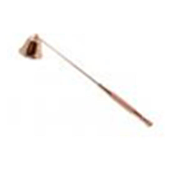 Stingător cu fitil cu mâner pentru banchet, în formă lungă, cu clopoțel din metal de epocă