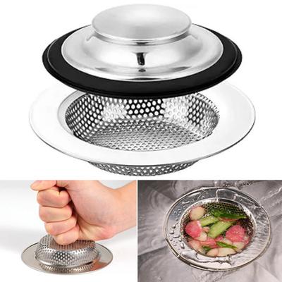 Stainless Steel Kitchen Sink Strainer Anti-blocking Hair Catcher Sink Garbage Disposal Drain Stopper Bathroom Bathtub Shower Drain Floor Filter