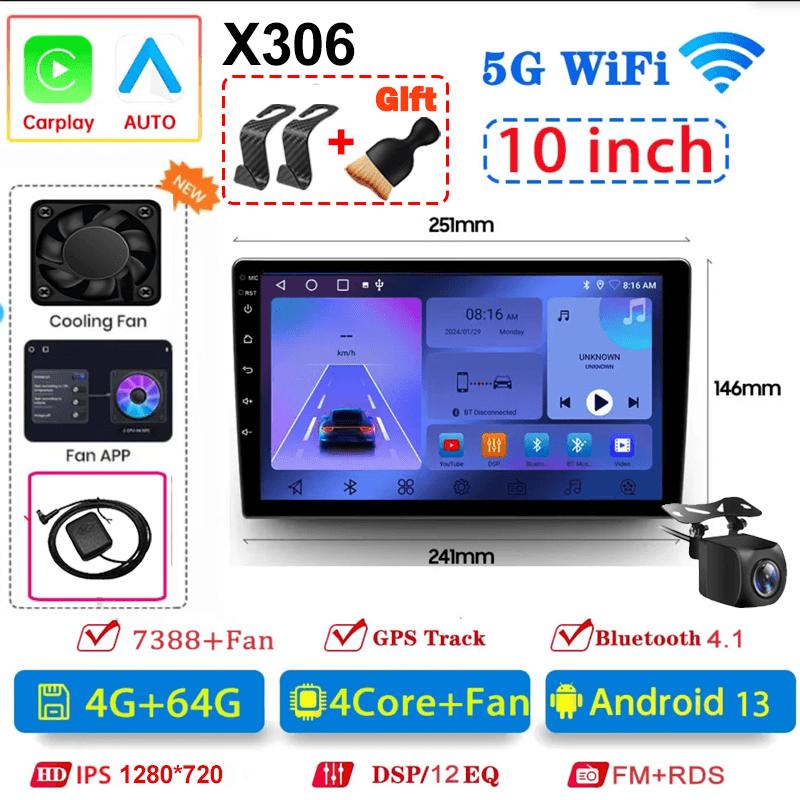 2Din Car Radio Universal Android 13 7"/9"/10"Autoradio Audio 64G GPS BT wireless Carpaly Multimedia Player For Hyundai Nissan