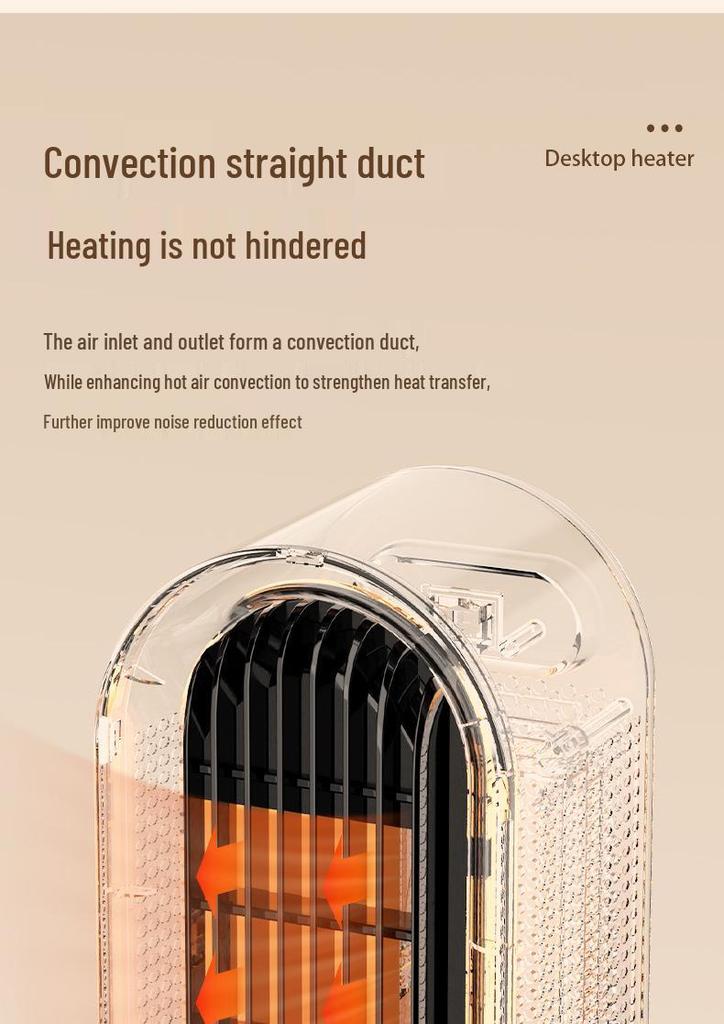 Compact Silent Desktop Electric Heater: Fast & Efficient Warmth for Home or Office