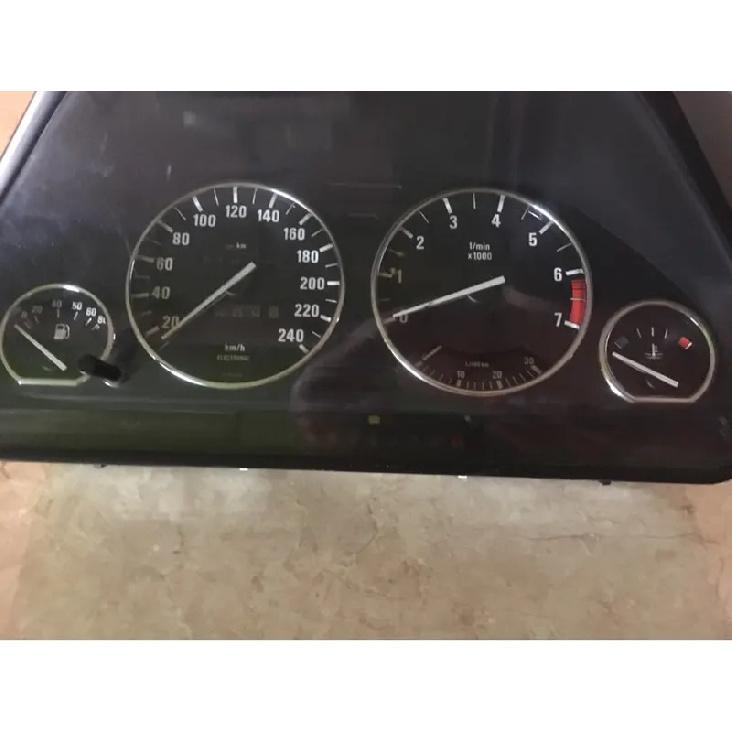 Juego de anillos de calibre para tablero de instrumentos con estilo cromado para modelos BMW E32/E34