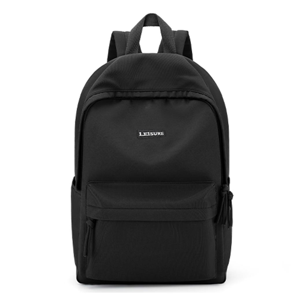 University Laptop Backpack Leisure School Backpack High School College Backpack, Black Commuter Nylon Backpack for Women Men