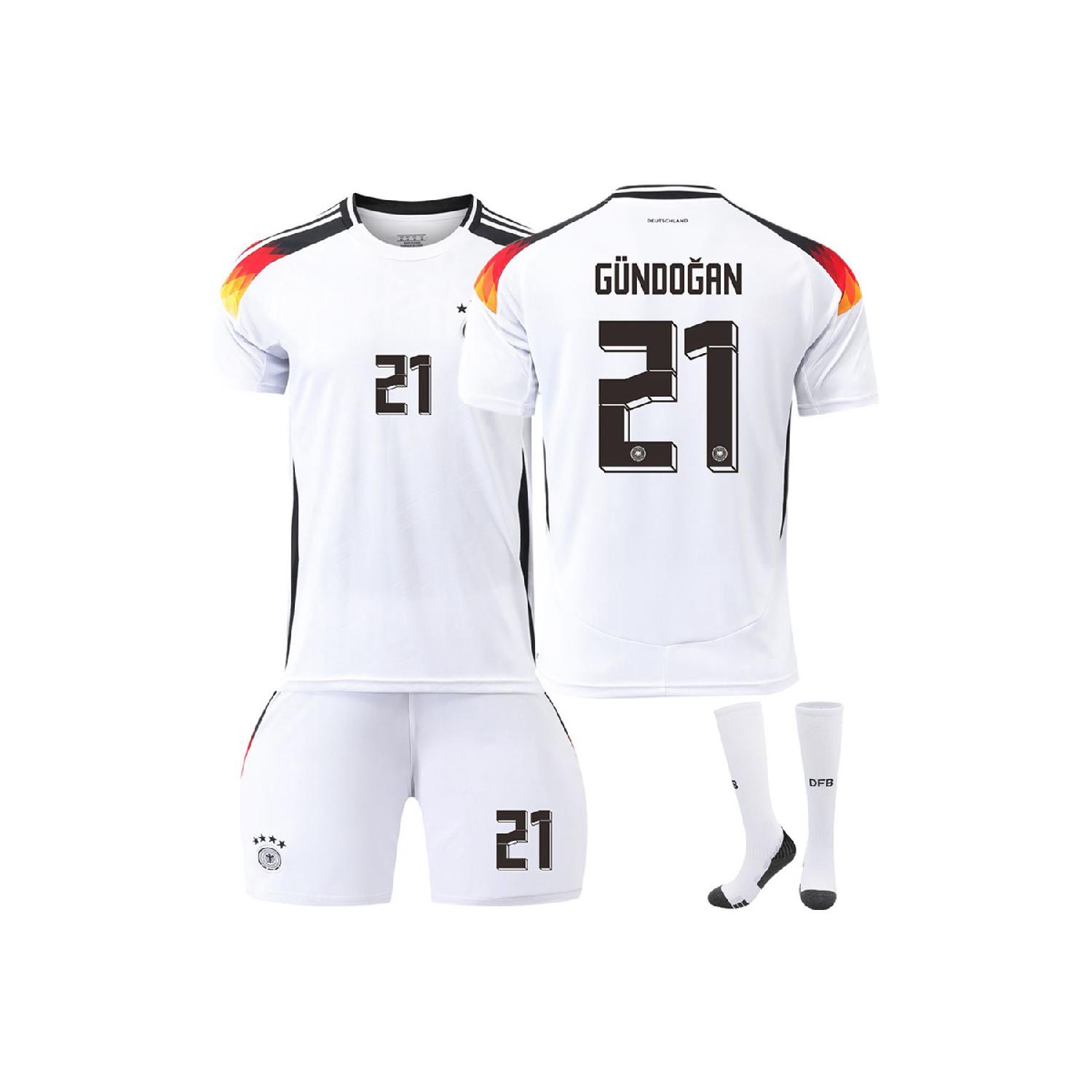 

Германия Ilkay Gndoan Евро-2024, детский трикотаж нового сезона, белый 3-4 Yaş чистый