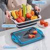 3 in 1 Folding Vegetable Board BPA Free Fruit Basket Collapsible Cutting Board  Kitchen Use