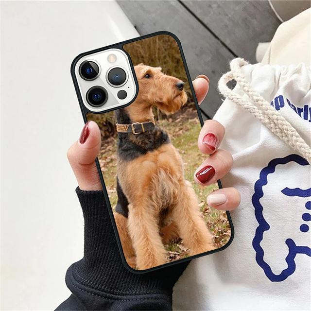 cute Airedale Terrier dog Coque Shell For iPhone 17 Air 15 16 14 13 12 Pro Max 11 Pro Max Plus Phone Case Cover