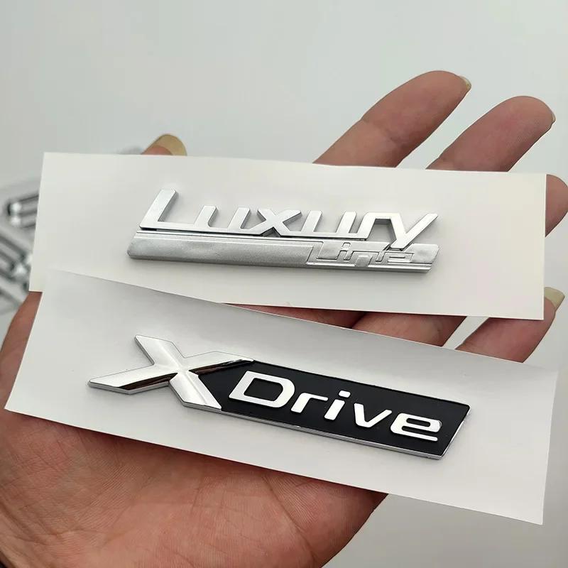 3D Chrome Car Trunk Letters 528i 535i 540i Logo Luxury Line Badge Xdrive Emblem Sticker For BMW E60 E34 F10 G30 E39 Accessories Az2