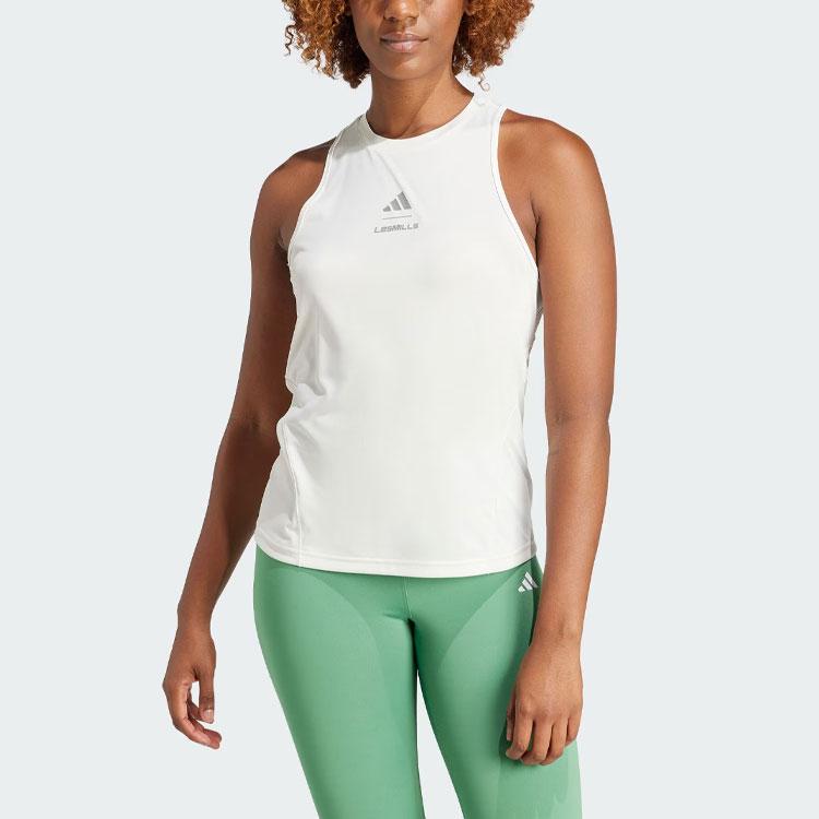 adidas Canotta Grafica Donna Les Mills Bianco Gesso Streetwear Donna IS2361