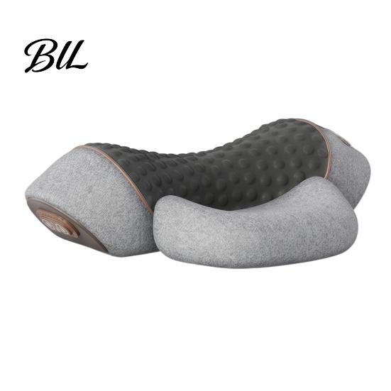 Electric Neck Massager Pillow Pillow, 3-in-1 Cervical Massage Heat Vibration And Lift Memory Foam Support Function, Ergonomic for Pain Relief,