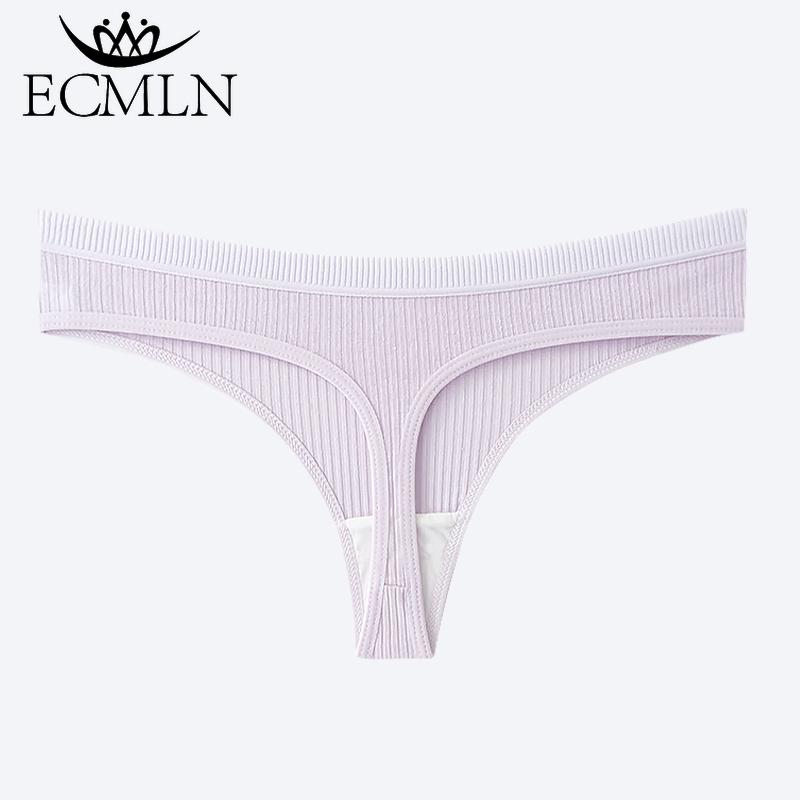 Жіночі бавовняні трусики з низькою талією у вертикальну смужку Прості зручні стрінги Four Seasons Wearable Underwear