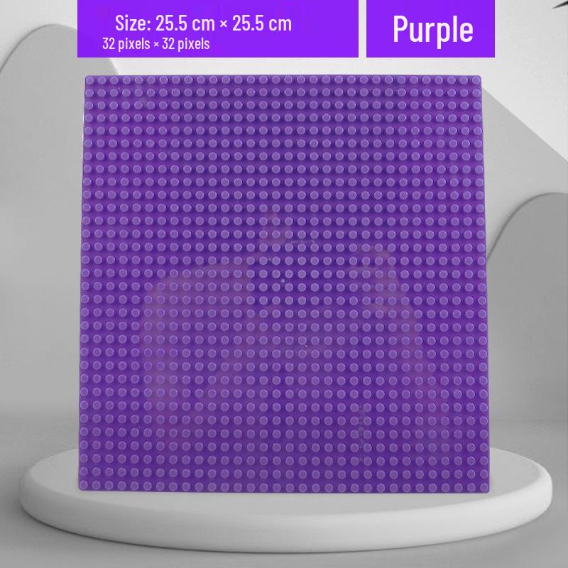 

Маленькая базовая пластина 32x32 для детских строительных блоков DIY, совместимая с Lego, идеально подходит для сборки на стене и игр в детском саду. 25.5 x 25.5 cm (32 x 32 studs) фиолетовый