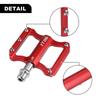X AUTOHAUX Aluminum Alloy Rear Foot Flat Universal Compatible with 1 Pair Pegs, Pedals, Footrests, Replacement, Red, 9/16" Axles, BMX, MTB, Bikes,