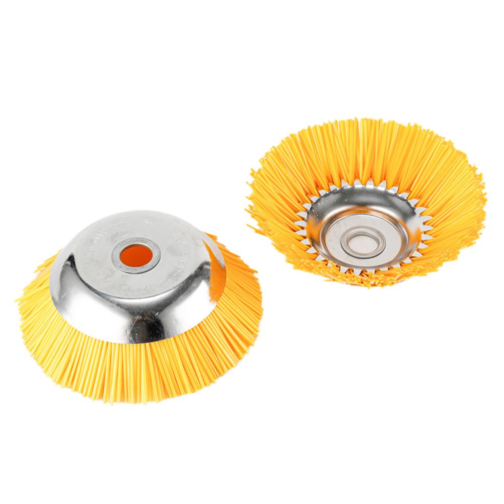 8 Inch Nylon Weed Brush Straw Rope Rotary Rusting Disc Trimmer Head Universal Fit Straight Shaft Trimmer For Lawn Mower
