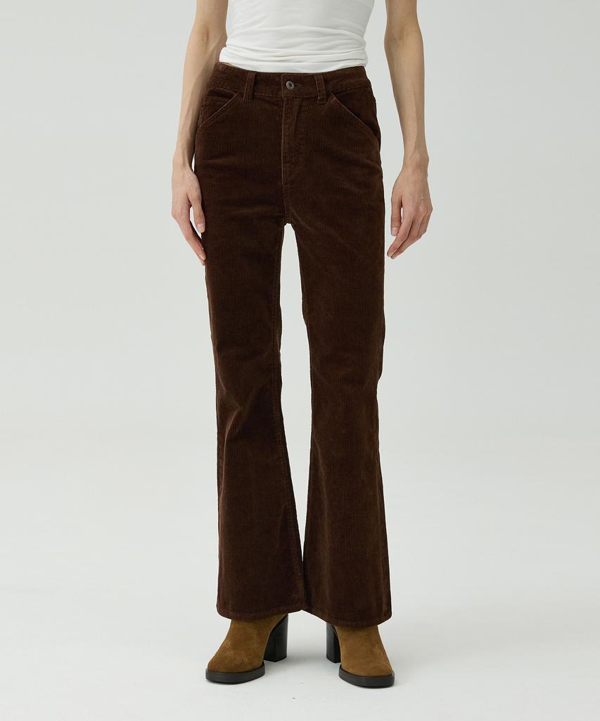MAGOODGAN Chera 4812 Spandex Corduroy Brown Bell-Bottom Pants
