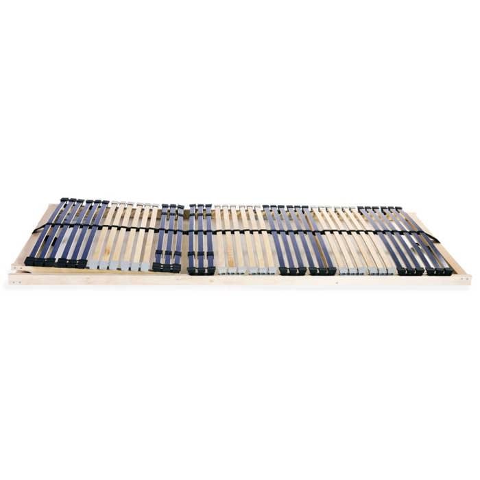 Sommier à lattes - Maison Exclusive - 70x200 cm - 42 lattes 7 zones - Cadre hêtre &amp; lattes bouleau