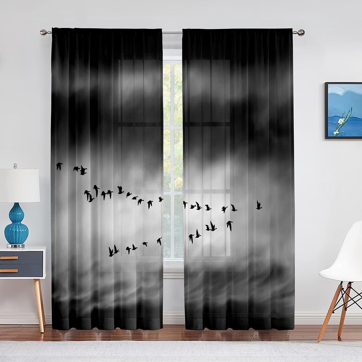 Птичья стая в небе — фото 13