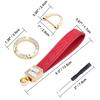 Wisdompro Car Key Key Chain, Sparkling Carabiner, PU Leather, Smart Key, Anti-Lost, Stylish, Cute, Women's, Red